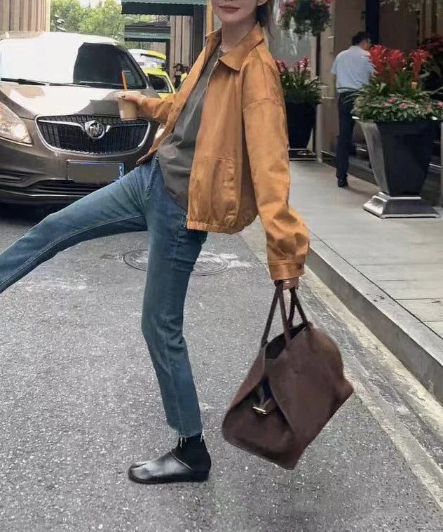2026 New Brown Large Capacity Capacity Handbag