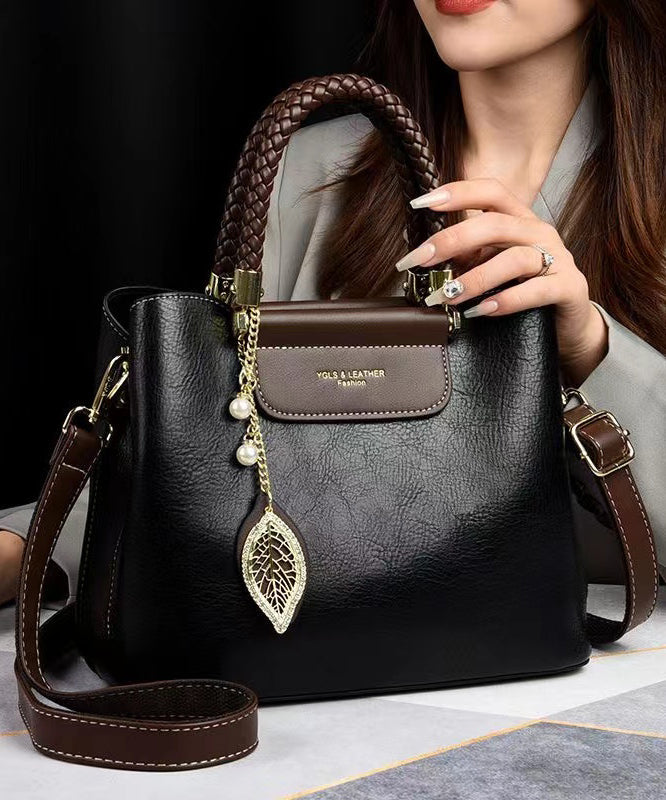 Fine Red Versatile Durable Leather Tote Handbag - Omychic