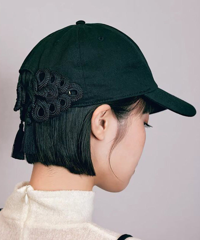 New Chinese Style Green Oriental Button Tassel Baseball Cap Hat - Omychic
