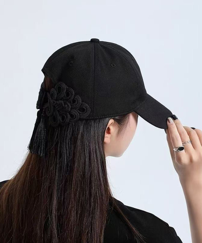 New Chinese Style Green Oriental Button Tassel Baseball Cap Hat - Omychic