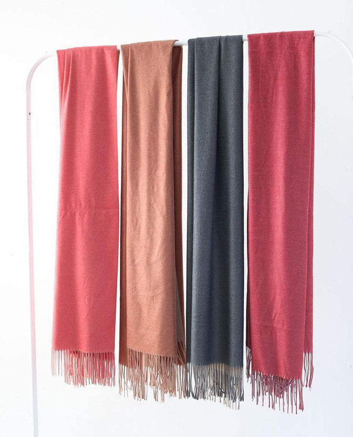 dark red women warm scarves warm rectangle big shawl