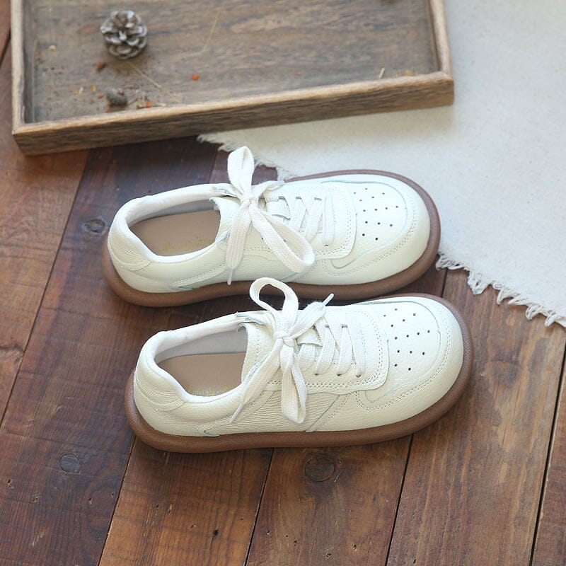 Spring Retro Fashion Soft Leather Casual Shoes - Omychic