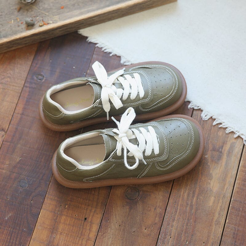 Spring Retro Fashion Soft Leather Casual Shoes - Omychic