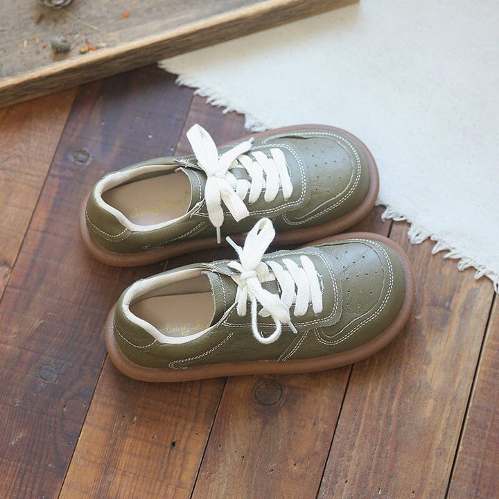 Spring Retro Fashion Soft Leather Casual Shoes - Omychic