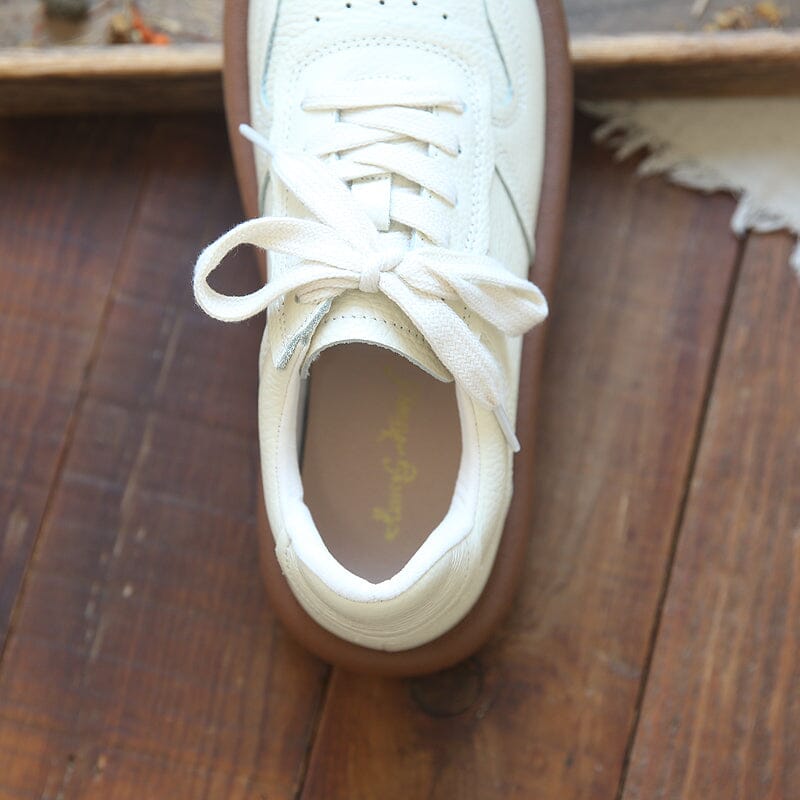 Spring Retro Fashion Soft Leather Casual Shoes - Omychic