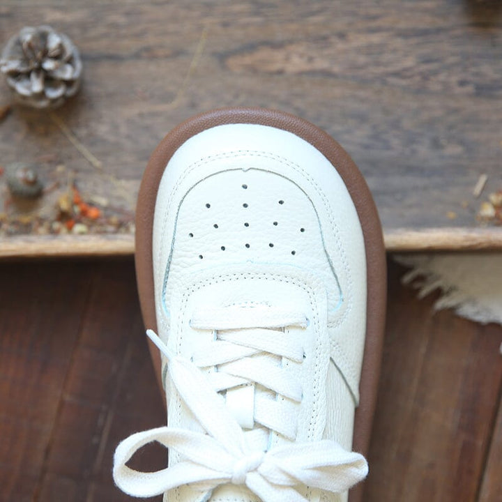 Spring Retro Fashion Soft Leather Casual Shoes - Omychic